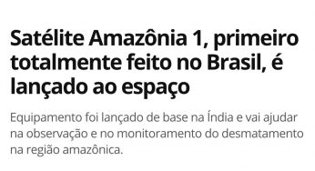 O primeiro satélite 100% nacional já está em órbita!