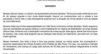 Força, guerreiro Bruno Covas